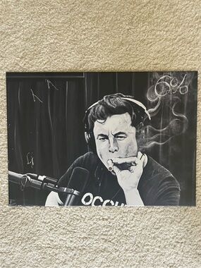Displate Elon Musk Smoking Joint Metal Poster Art 🖼️